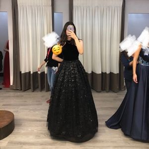 BLACK SPARKLING PROM/FORMAL DRESS